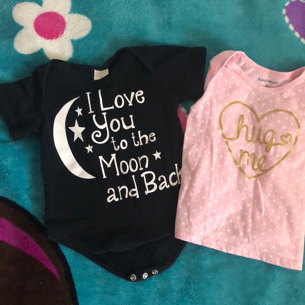 2 toddler shirt and onesie